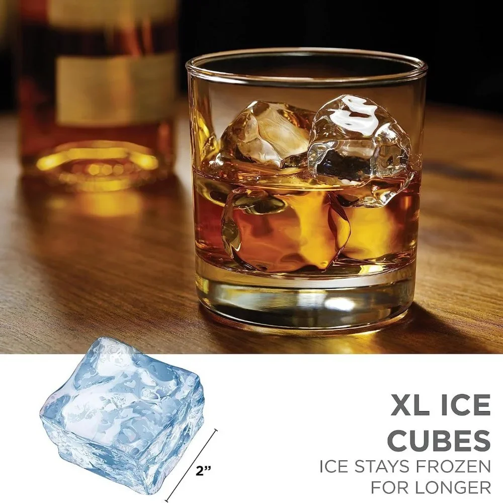 CWC Silicone Ice Tray 4 Cube Mold - Dark Blue